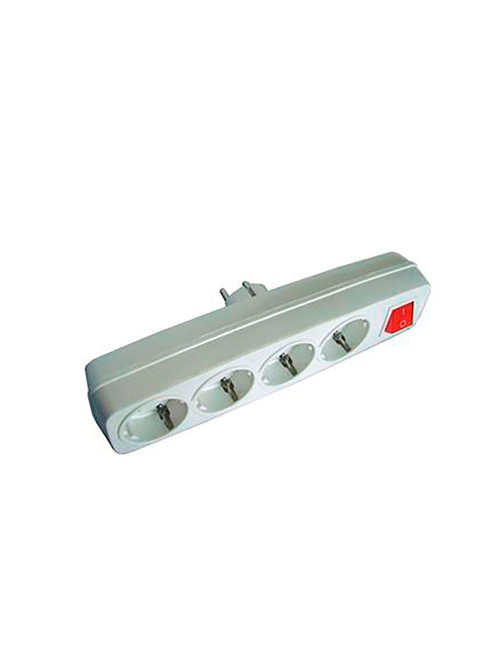 Multiconector 4 tomas 2p + t 16 a 250 v con interruptor luminoso, blanco (retractilado)