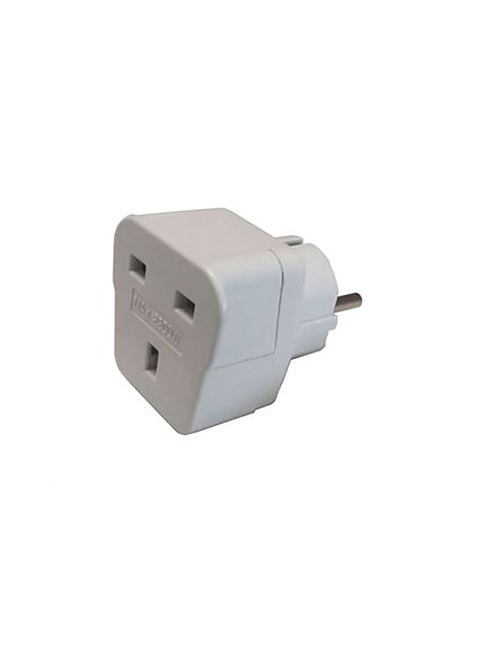 Adaptador reino unido a europeo 13 a 250 v blanco (retractilado)