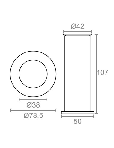 Base candado cruceta para suelo cn15 cromo brillo