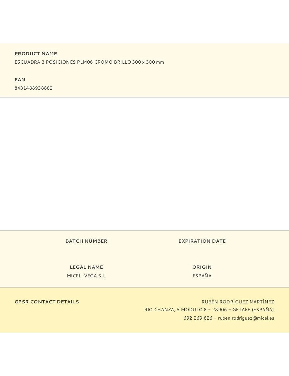 Escuadra 3 posiciones plm06 cromo brillo 300 x 300 mm