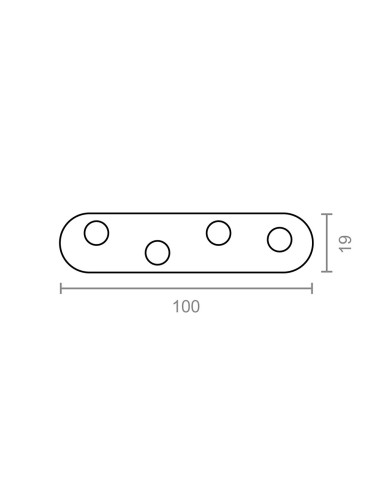 Placa recta unión plc01 bicromatado 100 x 19 mm