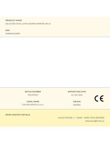 Solución total ultra agarre marrón 290 ml