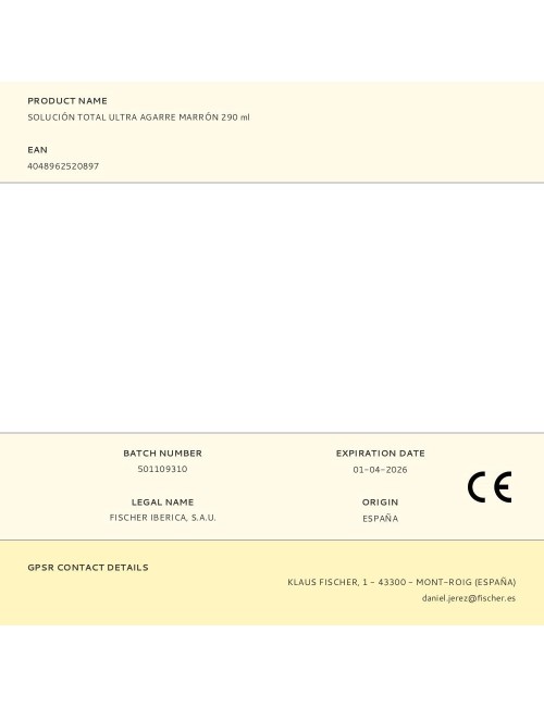 Solución total ultra agarre marrón 290 ml