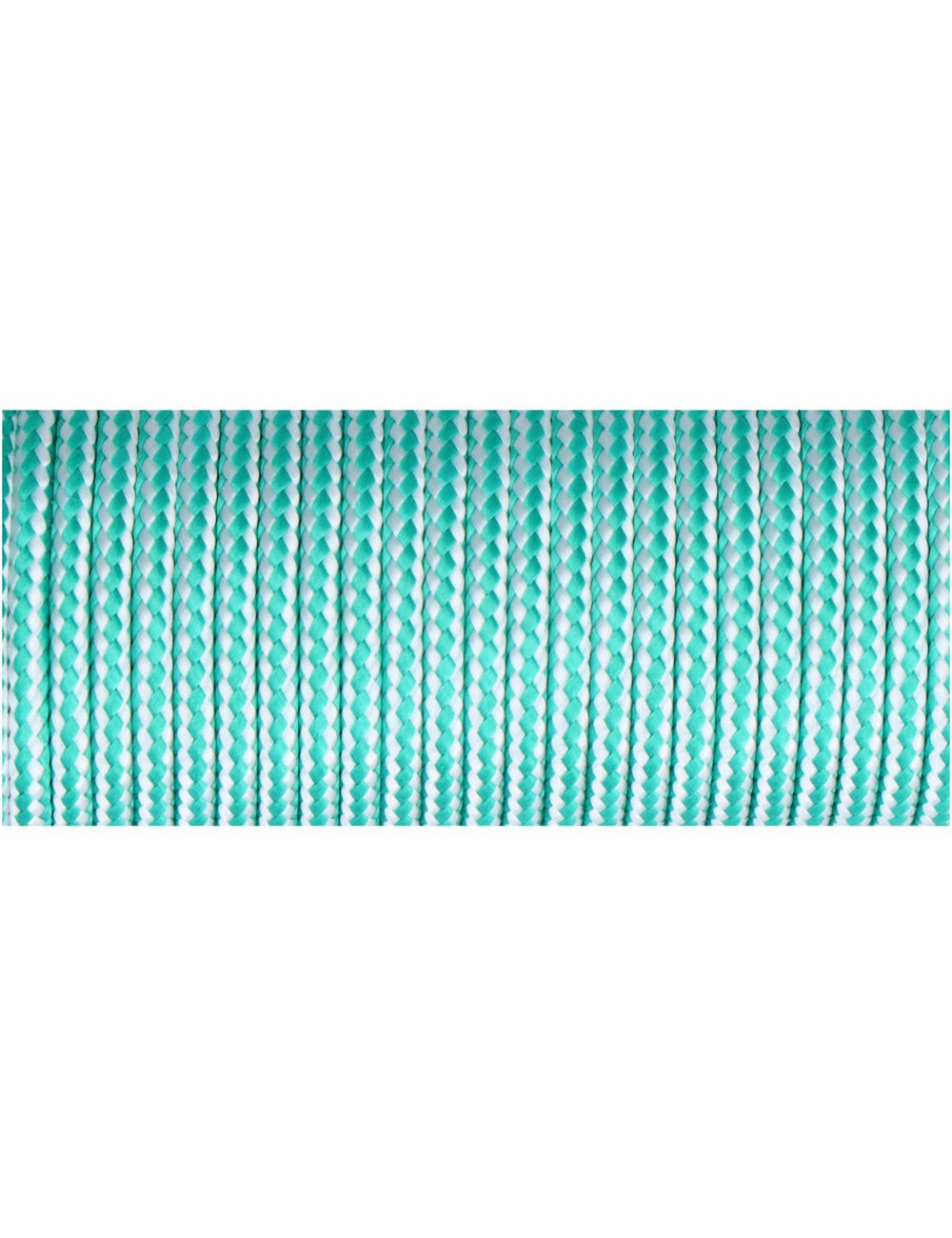 Cordón trenzada polipropileno verde / blanco, calibre 4,5 mm x 10 m