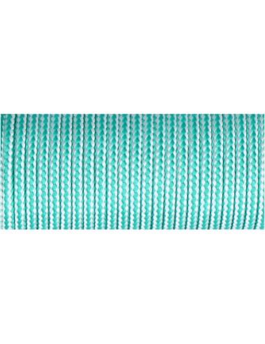 Cordón trenzada polipropileno verde / blanco, calibre 4,5 mm x 15 m