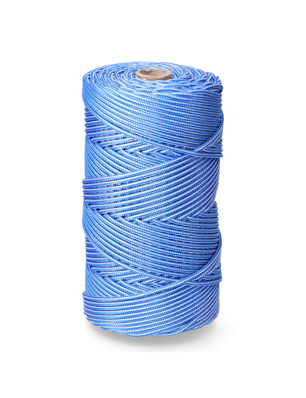 Cordón trenzado polipropileno azul / blanco, calibre 5 mm x 200 m