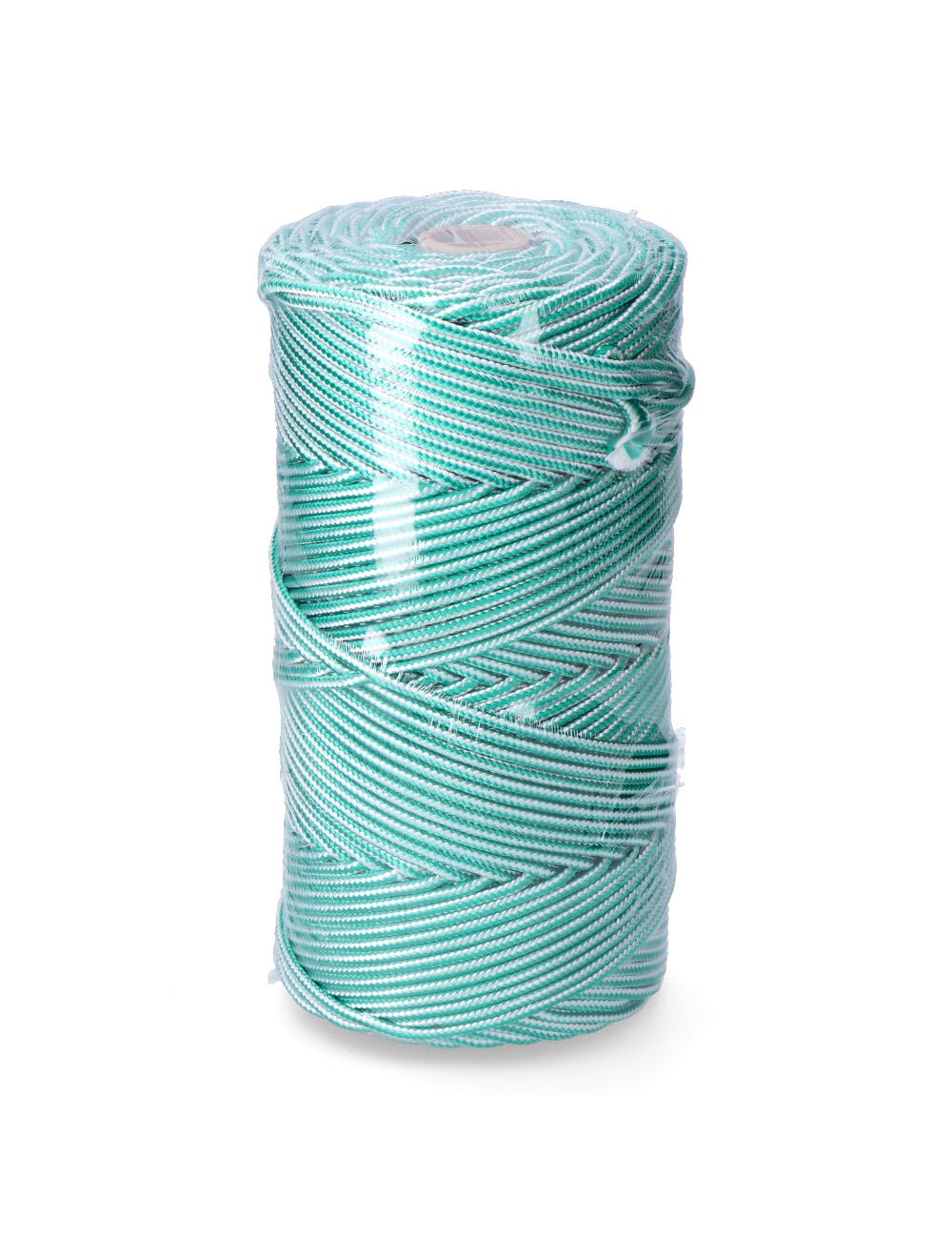Cordón trenzado polipropileno verde / blanco, calibre 5 mm x 200 m