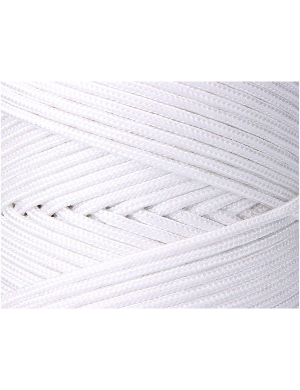 Cordón trenzado polipropileno blanco, calibre 5 mm x 200 m