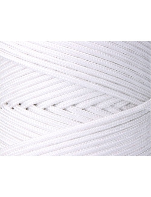 Cordón trenzado polipropileno blanco, calibre 5 mm x 200 m