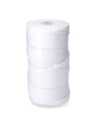 Cordón trenzado polipropileno blanco, calibre 5 mm x 200 m
