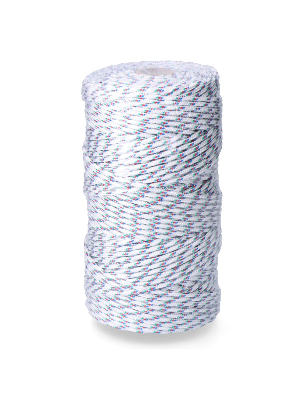 Cordón trenzado polipropileno tricolor, calibre 5 mm x 200 m