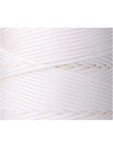 Cordón trenzado polipropileno riel blanco, calibre 3 mm x 200 m