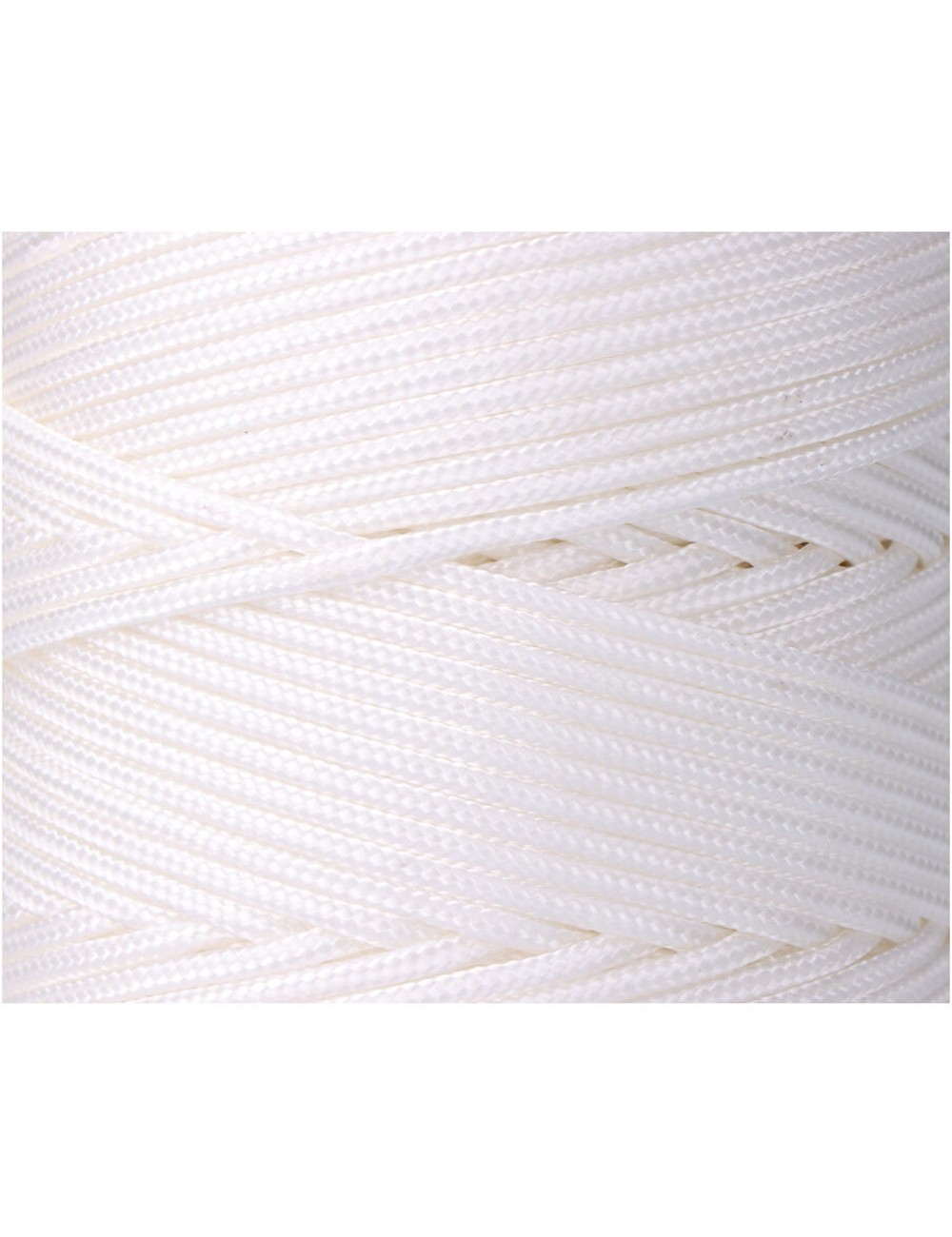 Cordón trenzado polipropileno riel blanco, calibre 3 mm x 200 m