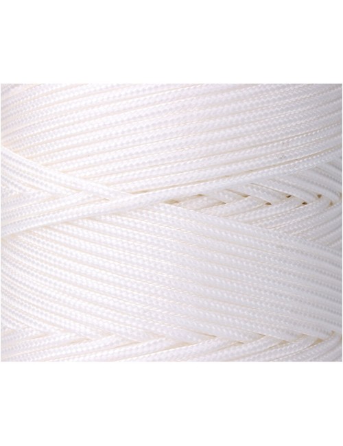 Cordón trenzado polipropileno riel blanco, calibre 3 mm x 200 m