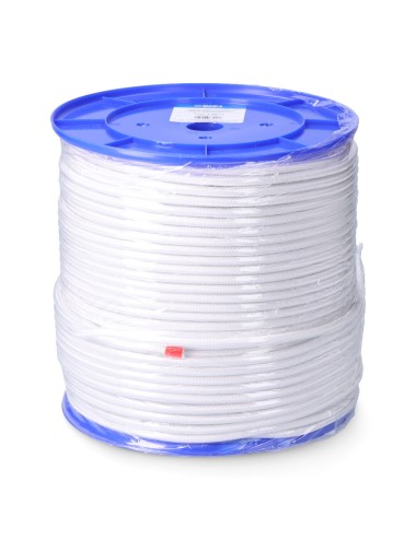 Cuerda de goma elástica blanca poliéster calibre 6 mm x 200 m