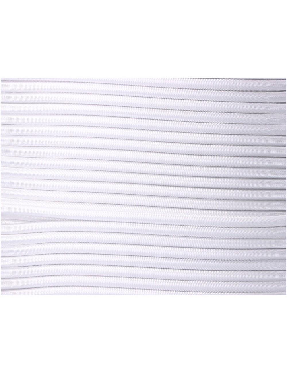 Cuerda de goma elástica blanca poliéster calibre 10 mm x 100 m
