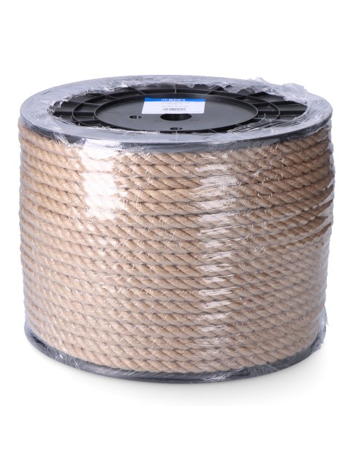 Cuerda yute natural 3 cabos calibre 10 mm x 150 m