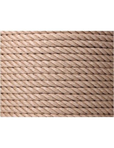 Cuerda yute natural 3 cabos calibre 12 mm x 100 m