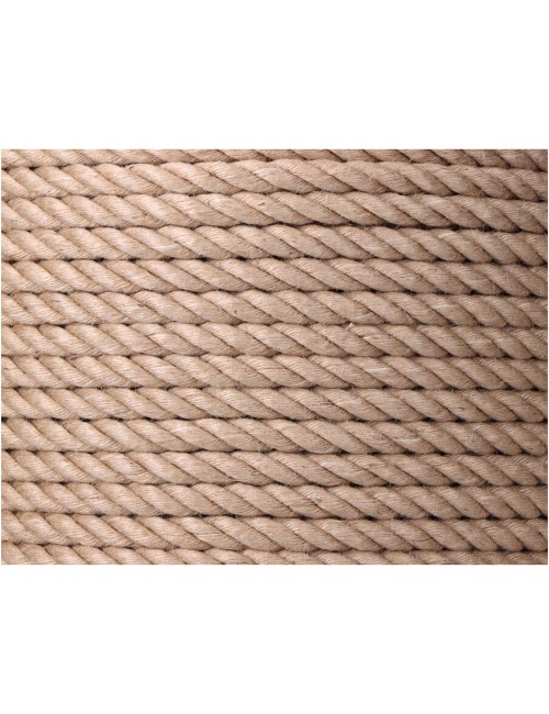 Cuerda yute natural 3 cabos calibre 14 mm x 100 m