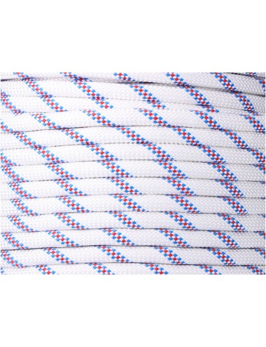 Cuerda driza trenzado poliéster blanco distintivo, calibre 6 mm x 300 m