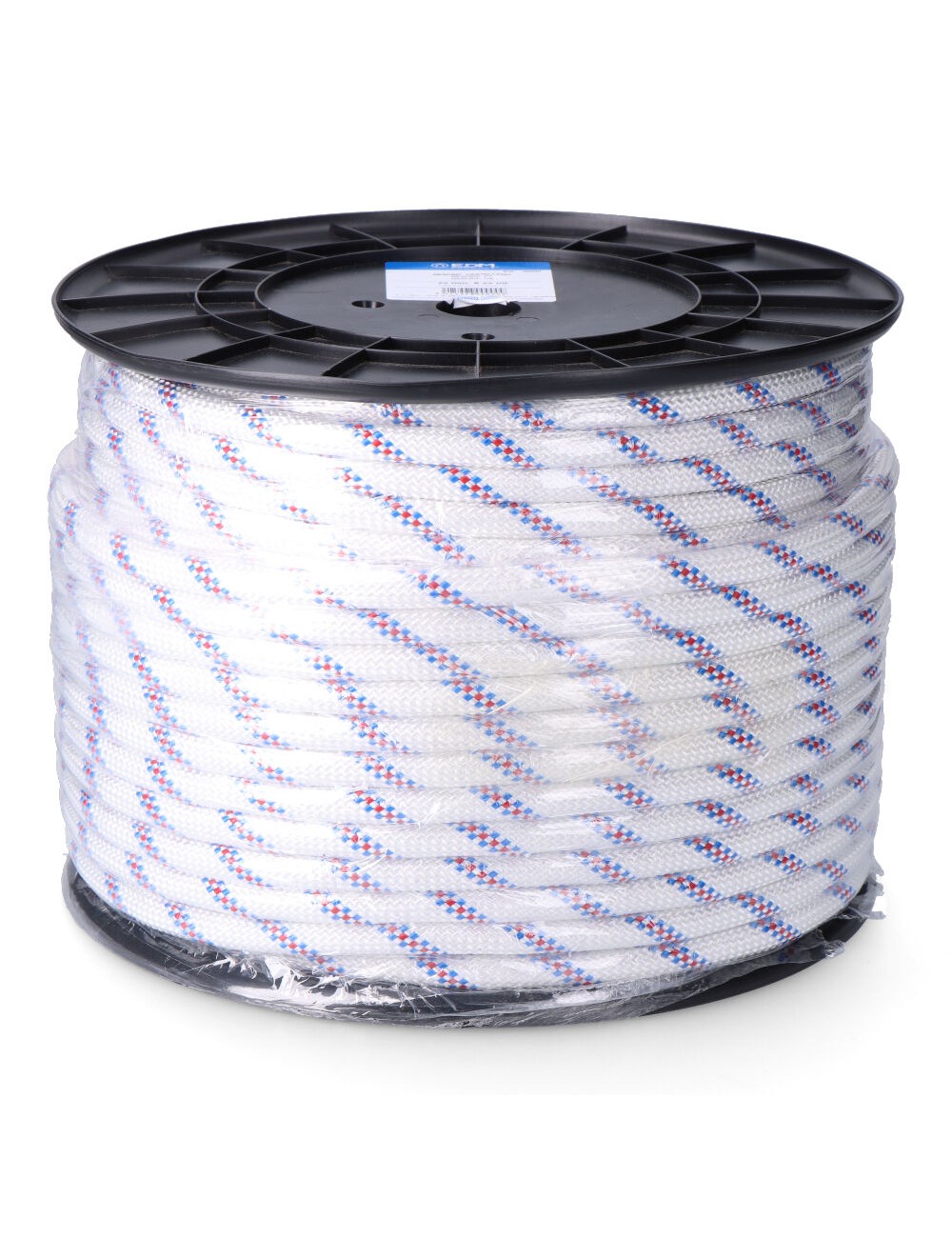 Cuerda driza trenzado poliéster blanco distintivo, calibre 6 mm x 300 m