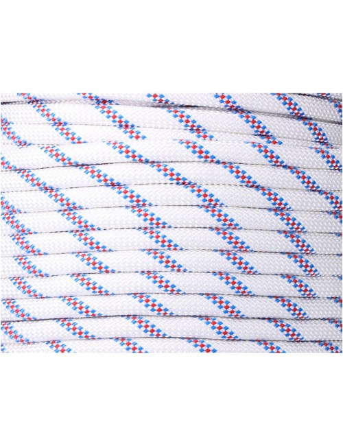 Cuerda driza trenzado poliéster blanco distintivo, calibre 12 mm x 100 m