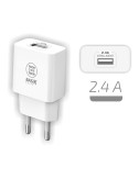 Cargador 12 w usb-a, 2,4 a blanco