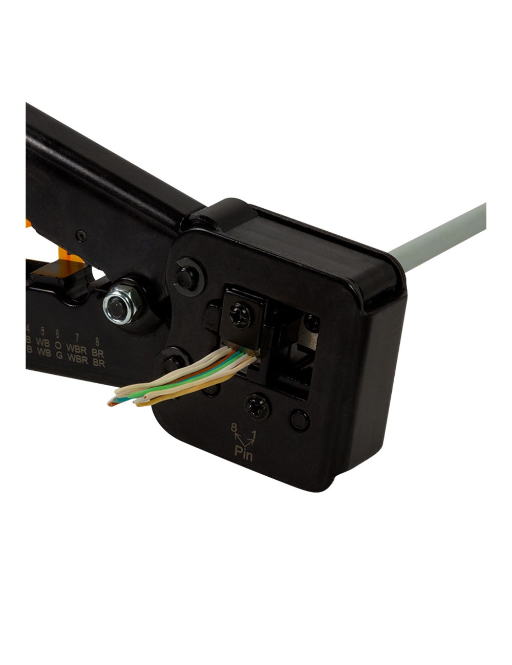 Crimpadora para conectores dobles rj11/12/45 y mp0027