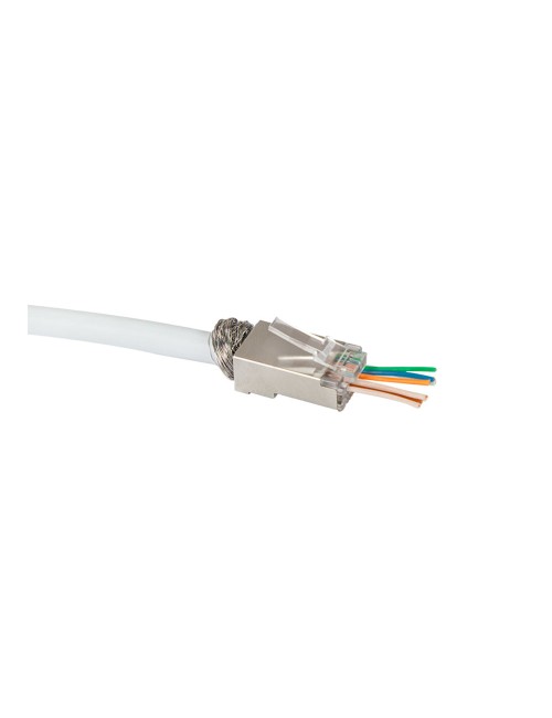 Conector modular rj45 cat.6 stp, 50 uds