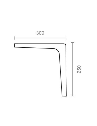 Escuadra plus plm02 gris 300 x 250 mm