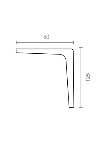 Escuadra plus plm02 negra 300 x 250 mm