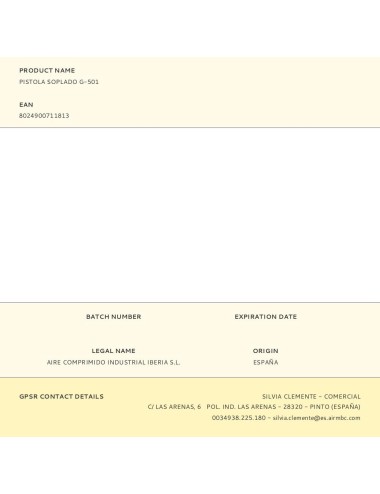 Pistola soplado g-501