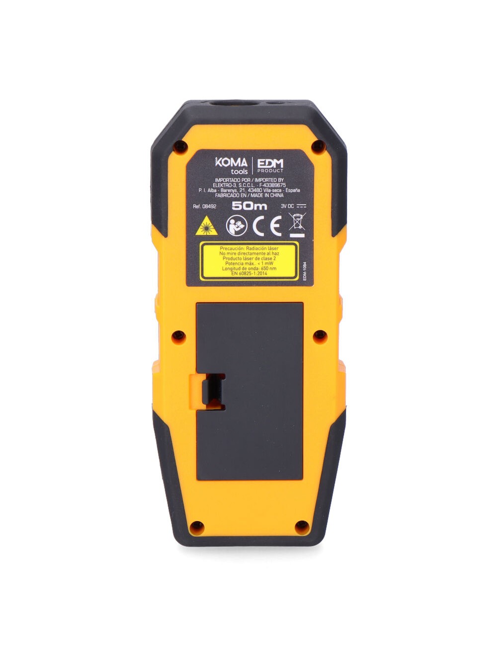 Medidor láser con funda 5,2 x 2,4 x 12,3 cm