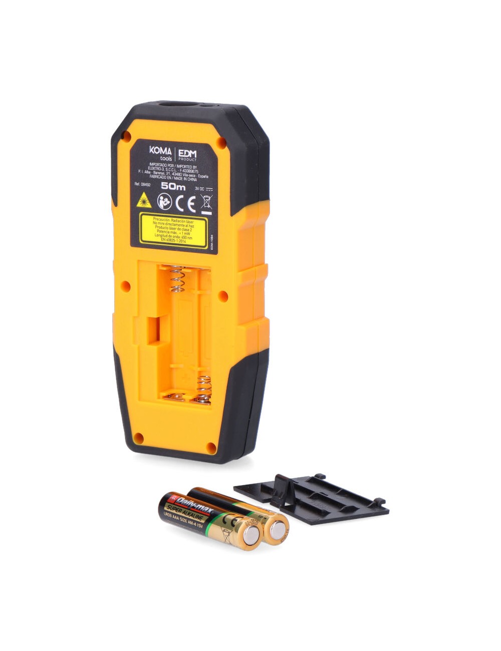 Medidor láser con funda 5,2 x 2,4 x 12,3 cm