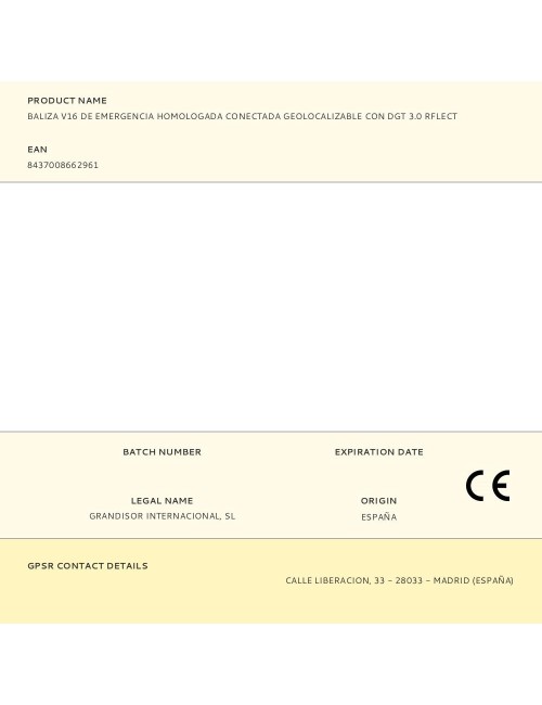 Baliza v16 de emergencia homologada conectada geolocalizable con dgt 3.0 rflect