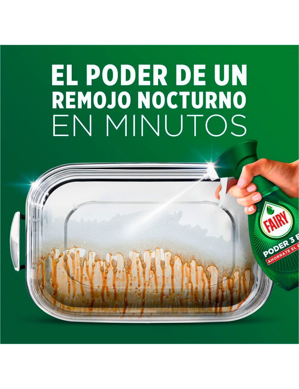 Spray vajillas sin remojo poder 3 en 1 500 ml