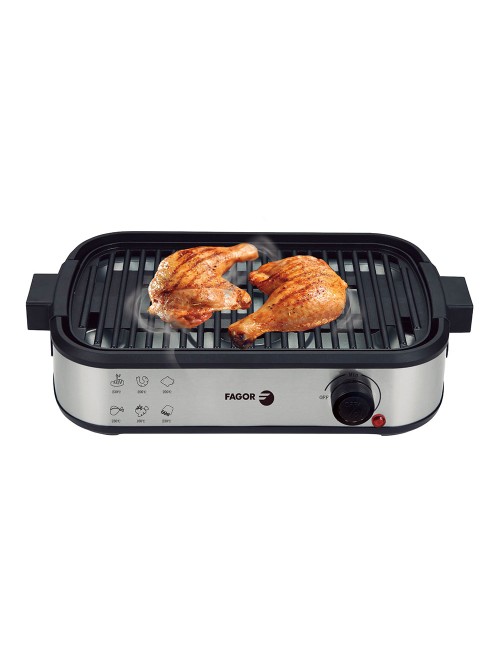 Parrilla eléctrica smokeless con extractor de humo 1800 w 44 x 27 x 10,5 cm