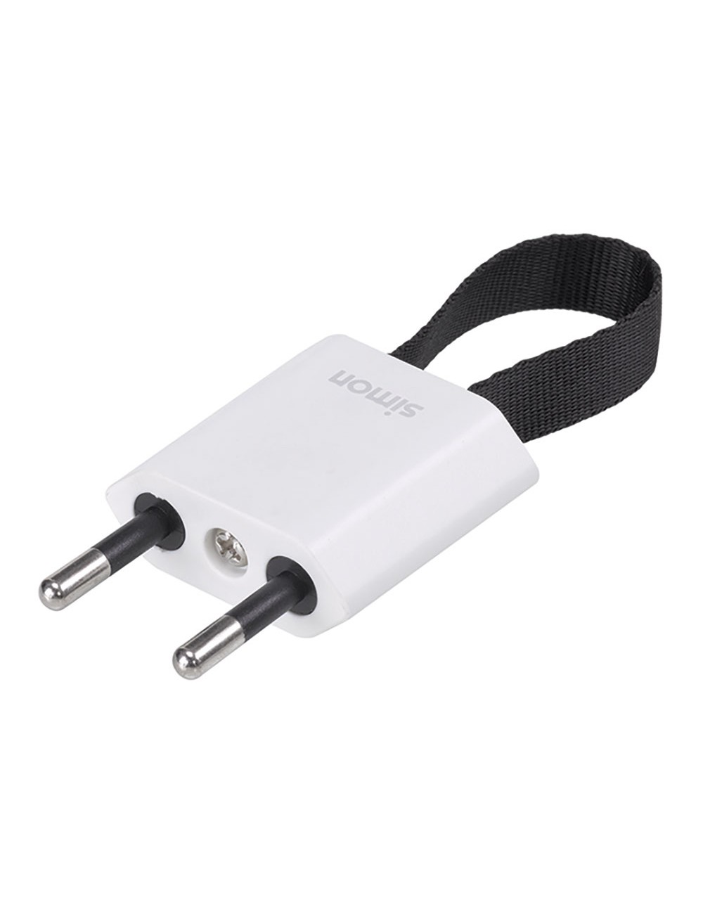 Clavija 2p+tt schuko salida frontal y lateral 10 a 250 v~ facil extracción blanca