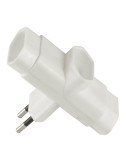 Clavija triple lateral 2p 10a 250 v~ blanca