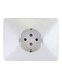 Base enchufe 2p+tt schuko 25a 380 v~ blanco