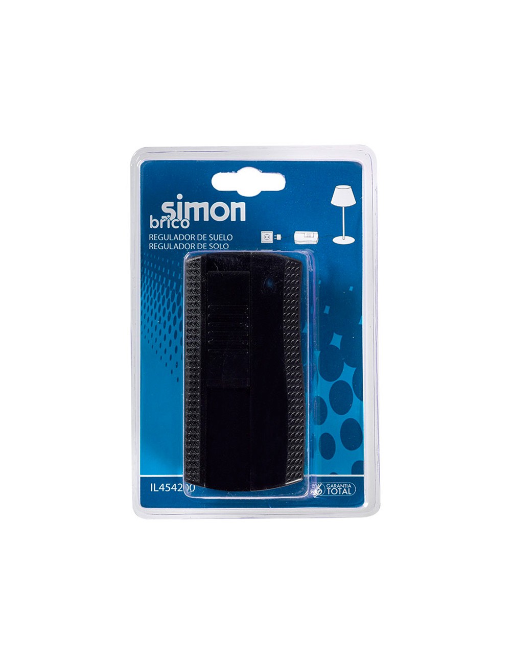 Regulador intensidad de suelo negro 500 w 230 v~ negro con led