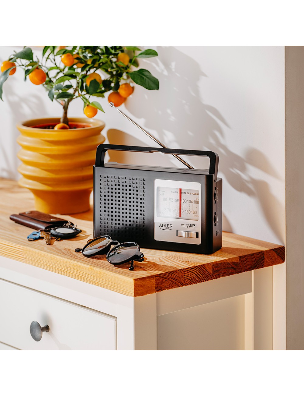 Radio am/fm ad 1909, 15,5 x 21 x 6 cm