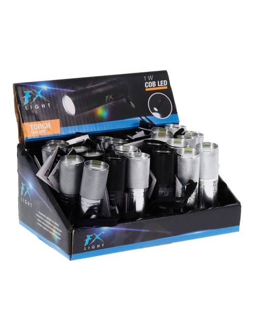 Linterna led mini de aluminio, 3 x aaa (no incluidas), colores surtidos, ø25 x 85 mm