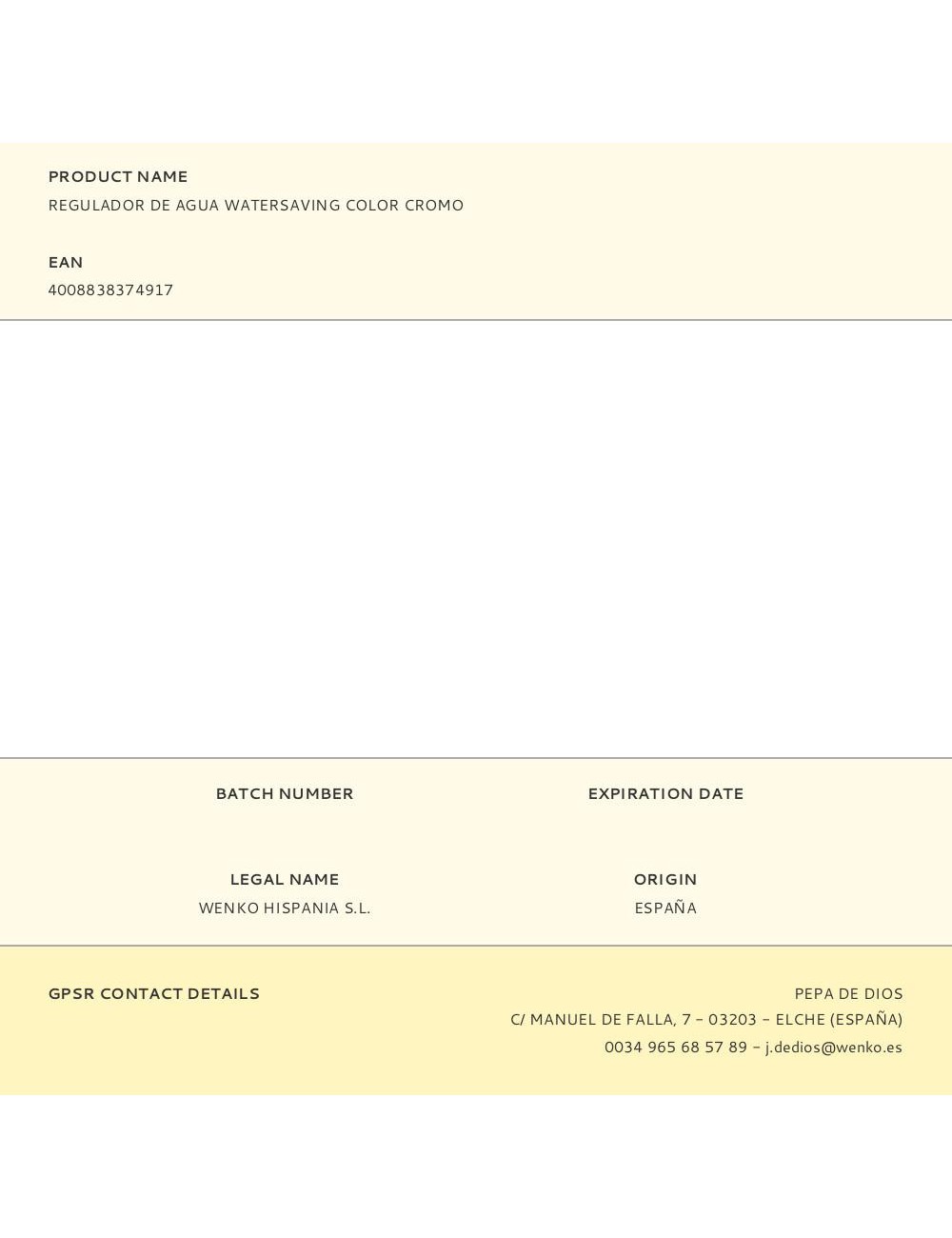 Regulador de agua watersaving color cromo