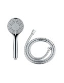 Conjunto de ducha basic, cabezal 5 funciones + manguera 150 cm