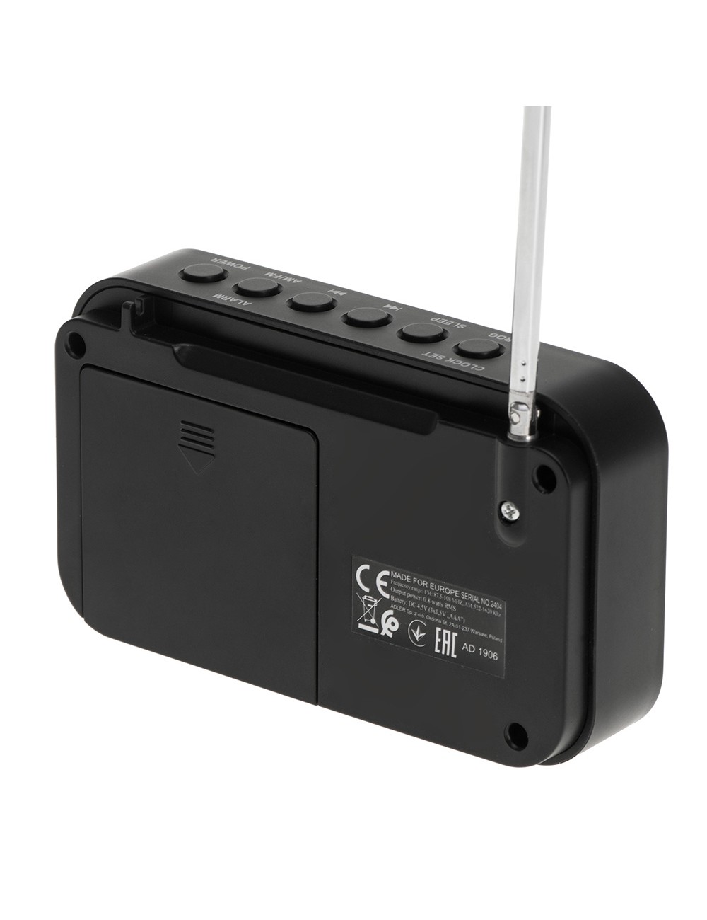 Radio digital pll am/fm ad 1906, 12,5 x 3 x 7,5 cm