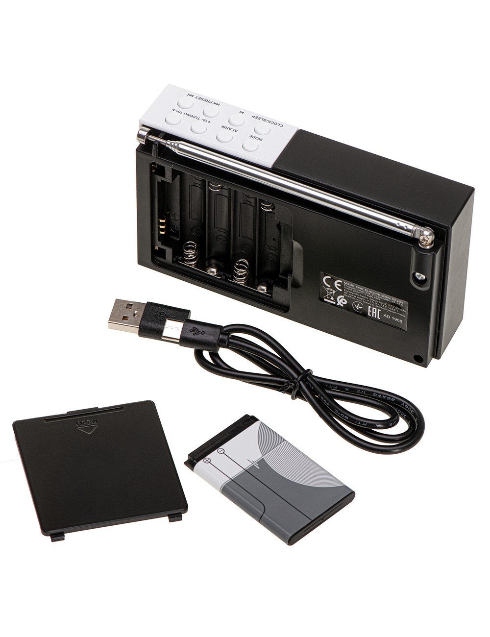 Radio digital pll fm ad 1908, 12,5 x 3 x 7 cm