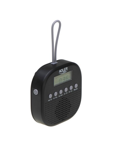 Radio fm resistente al agua ipx4 ad 1912, 9 x 9 x 2,5 cm