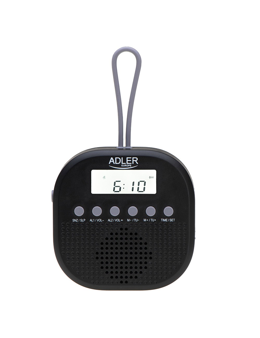 Radio fm resistente al agua ipx4 ad 1912, 9 x 9 x 2,5 cm