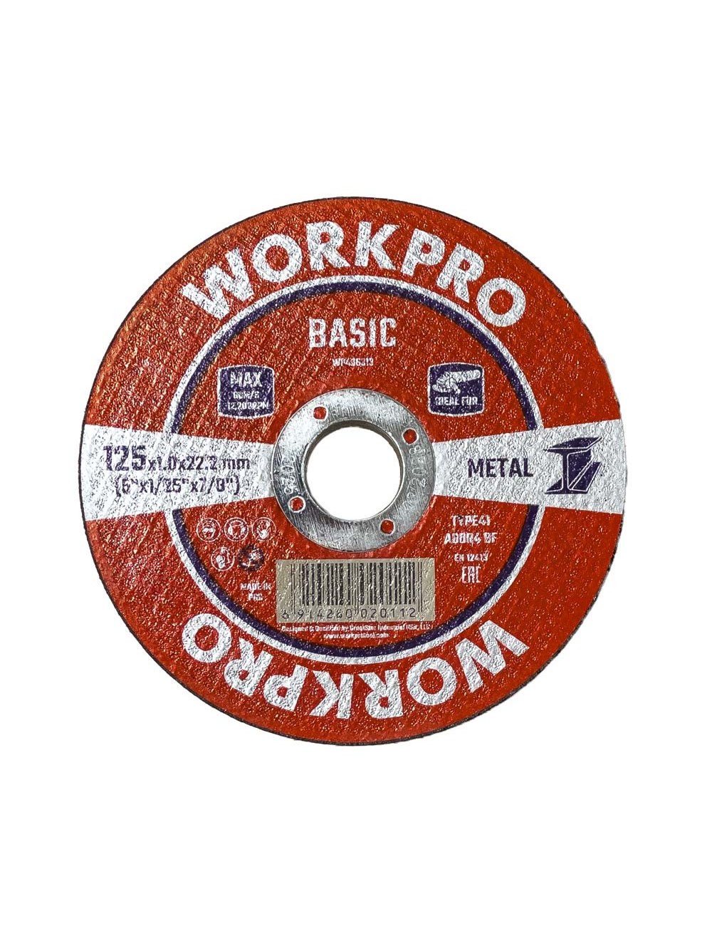 Disco corte metal / t41, basic, ø125 x 1,0 x 22,2 mm